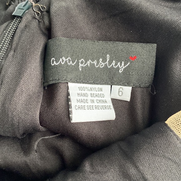 Black Ava Presley Sequined Dress - Picture 3 of 9